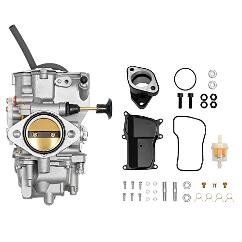 ATRACYPART Carburetor Carb with Intake Manifold for ATV Yamaha 1987-1990 & 1992-1995 Moto-4 350 YFM350 | 1987-2004 Warrior 350 YFM350 | 1987-1998 Big Bear 350 YFM350 | 1996-1998 Kodiak 400 YFM400 - Image 1