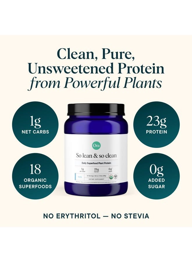 Ora Organic مسحوق بروتين نباتي - 23 جرام بروتين للنساء والرجال - نكهة الفانيليا 20 حصة - Image 2