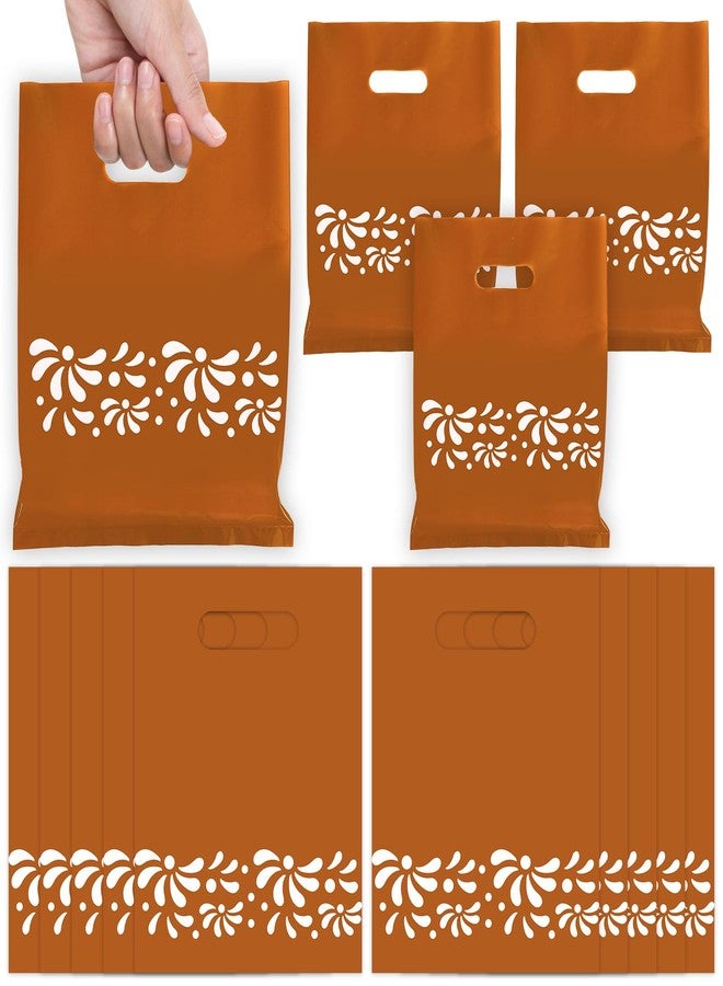 Whaline 50Pcs Cielito Lindo Party Plastic Bags Platos De Barro Mexicanos Decorative Treat Bag Brown Gift Goodie Bags for Mexican Talavera Wedding Party Supplies - Image 1