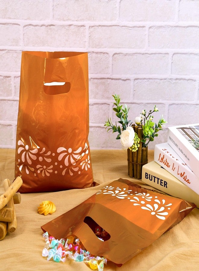 Whaline 50Pcs Cielito Lindo Party Plastic Bags Platos De Barro Mexicanos Decorative Treat Bag Brown Gift Goodie Bags for Mexican Talavera Wedding Party Supplies - Image 3