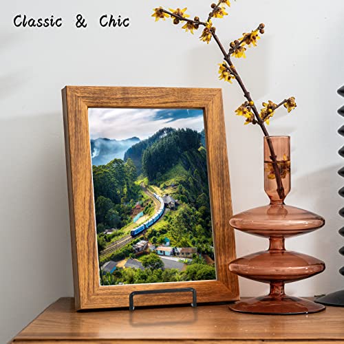 Decolore 4 Pack 8.5 Inch Black Picture Stands for Display Square Plate Holder Display Stand Frame Stand for Picture, Decorative Plate, Photo Easel and Artistic Work - Image 3
