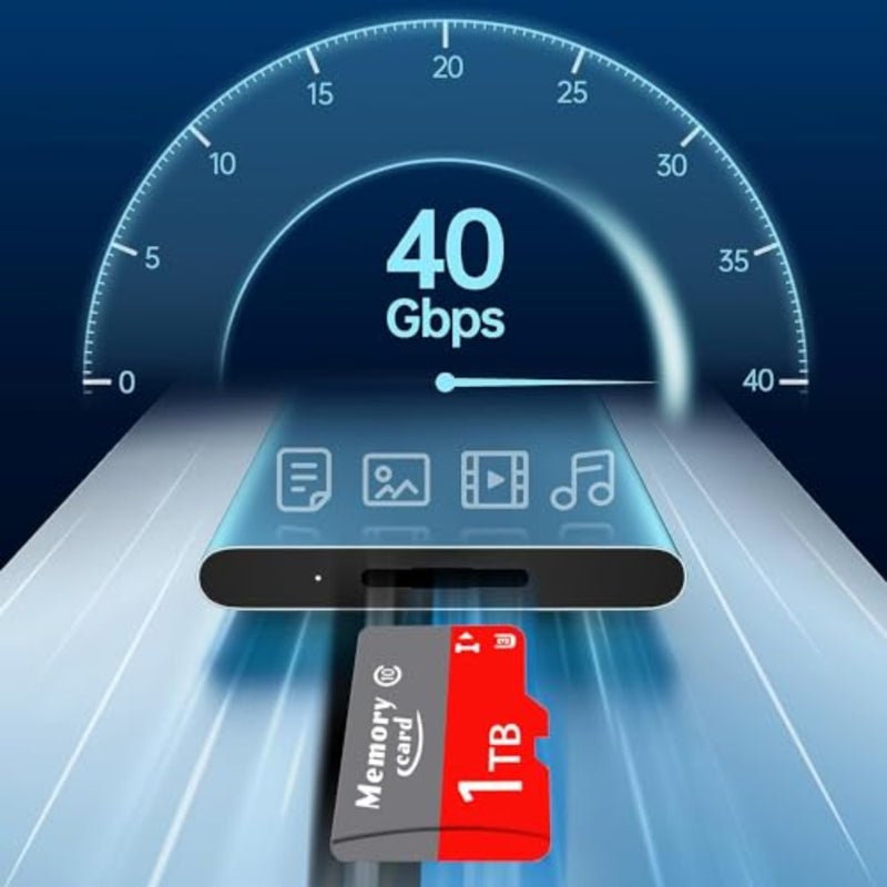 بطاقة Micro Card 1024GB TF Card C10 U3 UHS-1 A1 للكاميرا/كاميرا الحركة: تخزين عالي السرعة، جسم بلاستيكي، أسود، أداء موثوق - Image 4