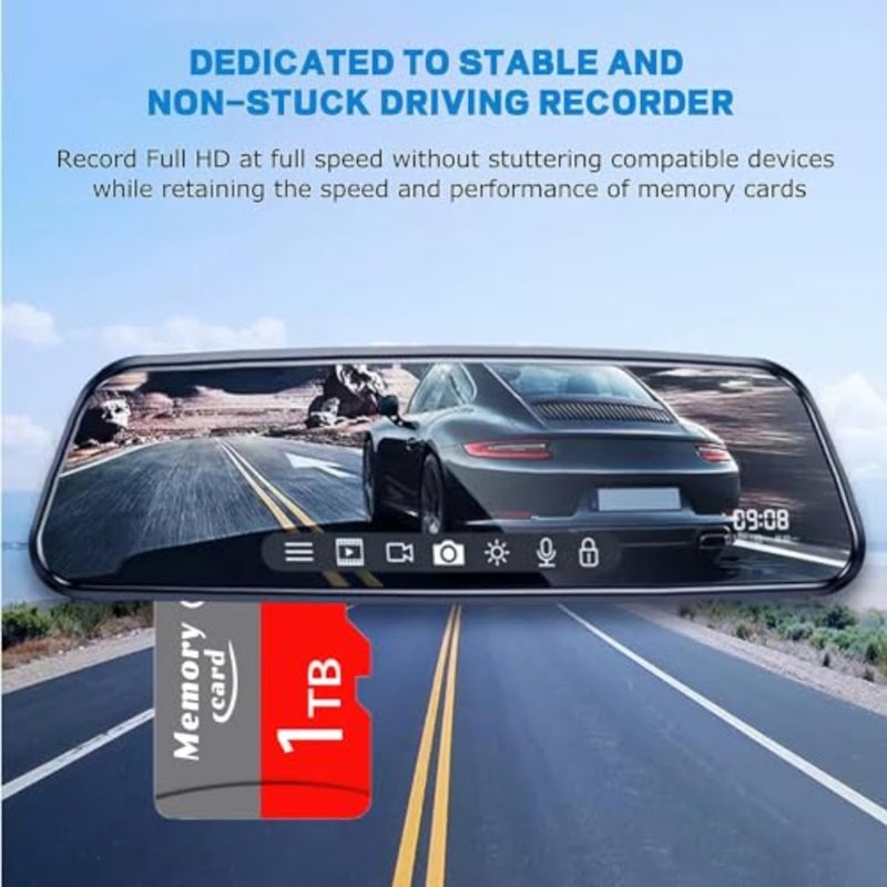 بطاقة Micro Card 1024GB TF Card C10 U3 UHS-1 A1 للكاميرا/كاميرا الحركة: تخزين عالي السرعة، جسم بلاستيكي، أسود، أداء موثوق - Image 2