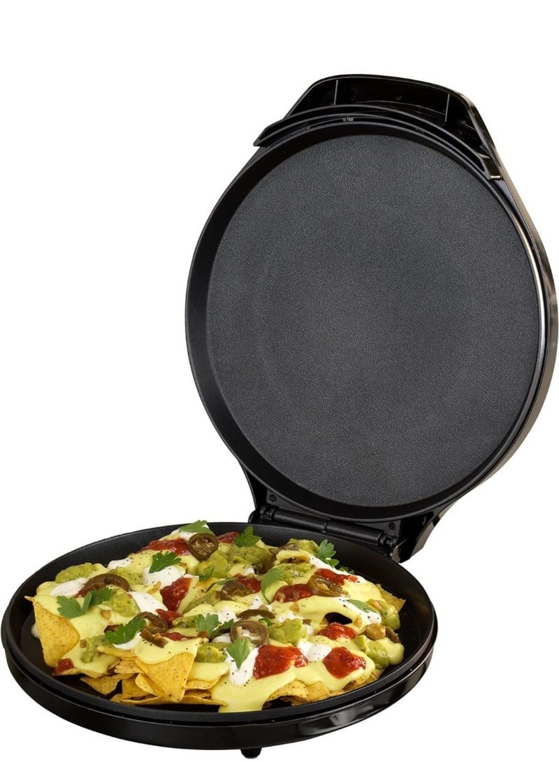 مقلاة كهربائية متعددة الوظائف، صانعة البسكويت وصانعة البيتزا مع سطح غير لاصق، تحكم في درجة الحرارة قابل للتعديل، مثالية للخبز والشوي والقلي والطهي - مثالية للبيتزا محلية الصنع والكريب والبسكويت والمزيد - Image 4