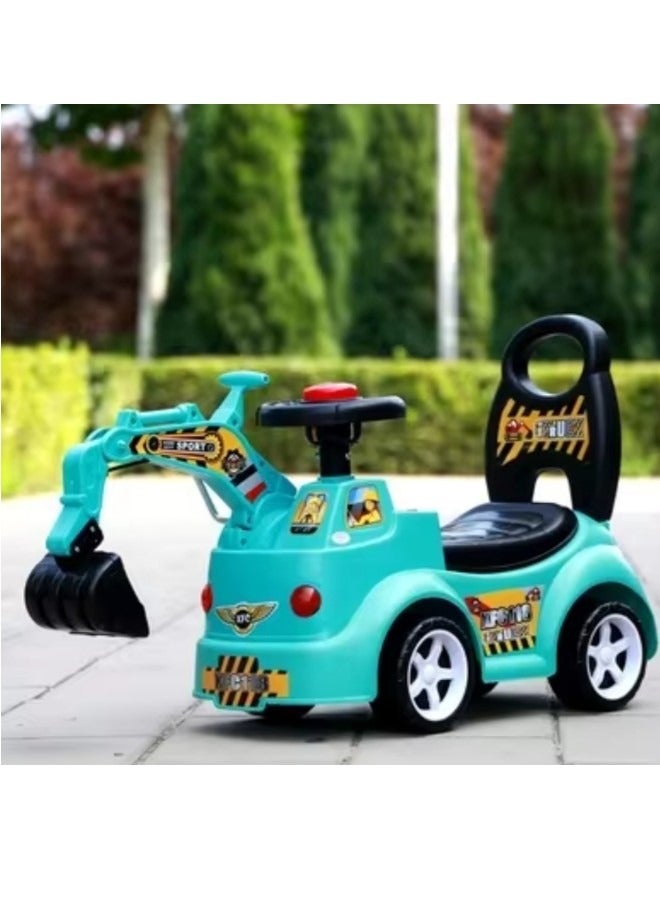 Toy Box Ride On Toy Push Car For Kids JCB Crane Toy For Kids With Horn Best Activity Toy For Indoor & Outdoor - Image 2