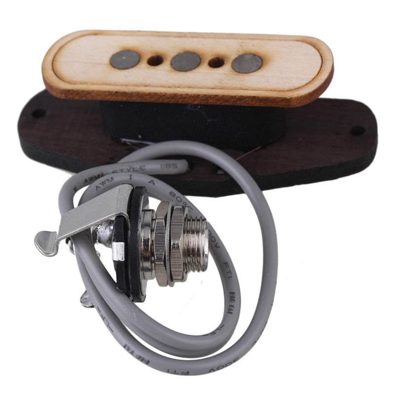 lovermusic Wooden Hole Dia 6.35mm 3 String Guitar Pickup,Electric Cigar Box Guitar Pickup Guitar Replacement Parts - Image 3