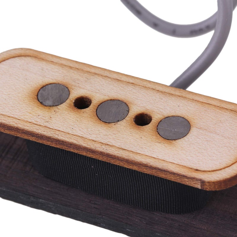 lovermusic Wooden Hole Dia 6.35mm 3 String Guitar Pickup,Electric Cigar Box Guitar Pickup Guitar Replacement Parts - Image 5