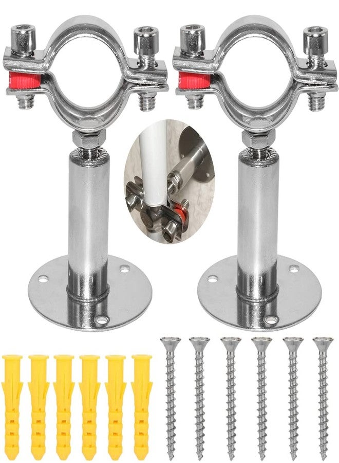 Beduan 2 Inch Stainless Steel Pipe Support Wall Ceiling Mount Pipe Strap Clamp Adjustable Pipe Bracket Holder for PVC Metal Water Pipe Tube Fitting (Range 51-57mm) - Image 1