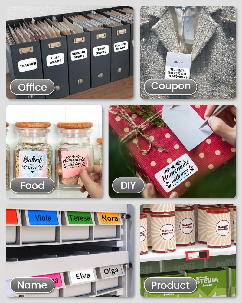 فوميمو صانع ملصقات M220، طابعة باركود مطورة مقاس 80 مم، طابعة ملصقات بلوتوث للباركود، التجزئة، العناوين، المخزون، الشركات الصغيرة، المنزل، المكتب، صانع باركود محمول متوافق مع الهاتف والكمبيوتر الشخصي - Image 5