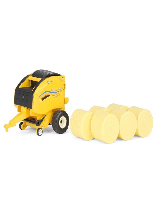 إرتل مكبس بالات القش الدائري ERTL 1/64 نيو هولاند 561 ذو الحزام الدوار مع 6 بالات قش دائرية 61018 - Image 1