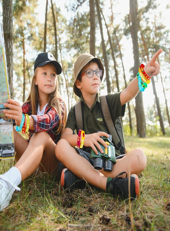 Moon Boat 74PCS Camping Party Accessories Favors for Kids: Summer Camp Wristbands Silicone Bracelets Birthday Themed Decorations Supplies Gifts - Image 3