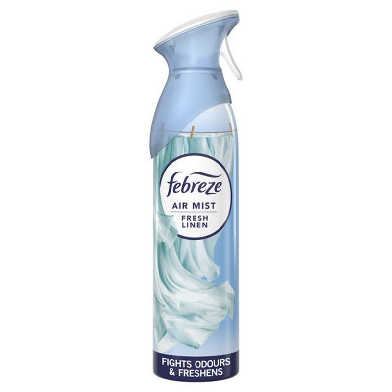 Febreze Air Freshener Spray 185ml – Fresh Linen Scent for Long-Lasting Odor Elimination & Home Freshness - Image 1