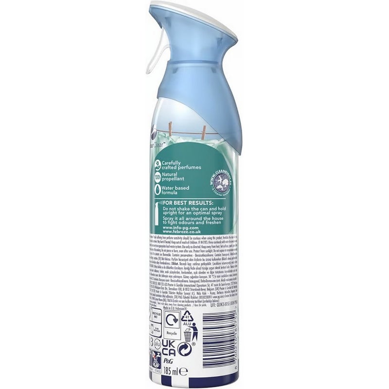Febreze Air Freshener Spray 185ml – Fresh Linen Scent for Long-Lasting Odor Elimination & Home Freshness - Image 4