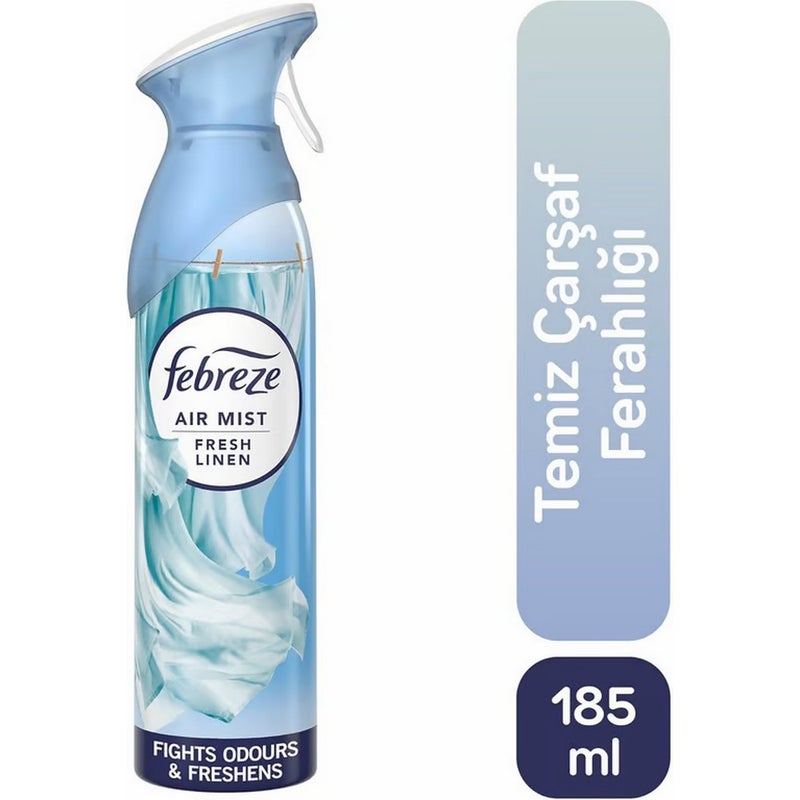 Febreze Air Freshener Spray 185ml – Fresh Linen Scent for Long-Lasting Odor Elimination & Home Freshness - Image 3