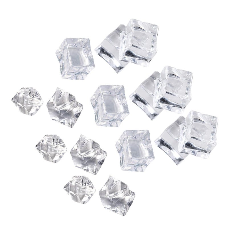 Reusable Plastic Artificial Acrylic Ice Cubes 20PCS Large Square Ice Blocks For Whisky Display Photography Props - Image 2