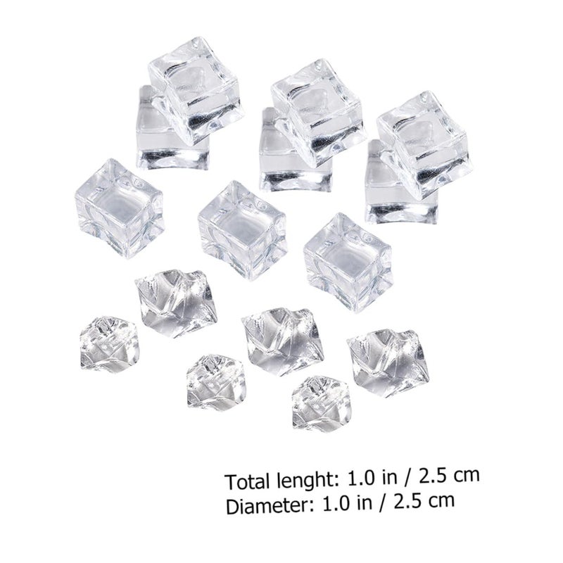 Reusable Plastic Artificial Acrylic Ice Cubes 20PCS Large Square Ice Blocks For Whisky Display Photography Props - Image 3