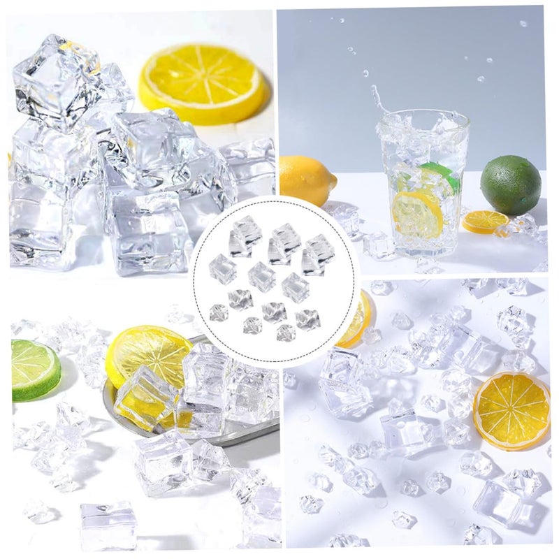 Reusable Plastic Artificial Acrylic Ice Cubes 20PCS Large Square Ice Blocks For Whisky Display Photography Props - Image 5