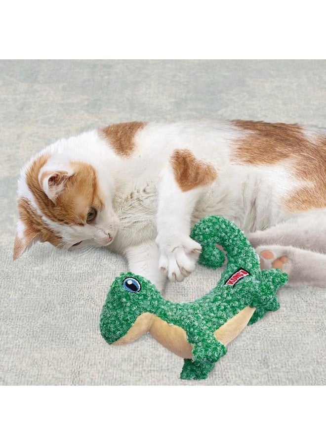 كونج لعبة كونغ لوفز للقطط ذات الملمس المجعد والمحشوة بالنعناع البري (سحلية) - Image 2