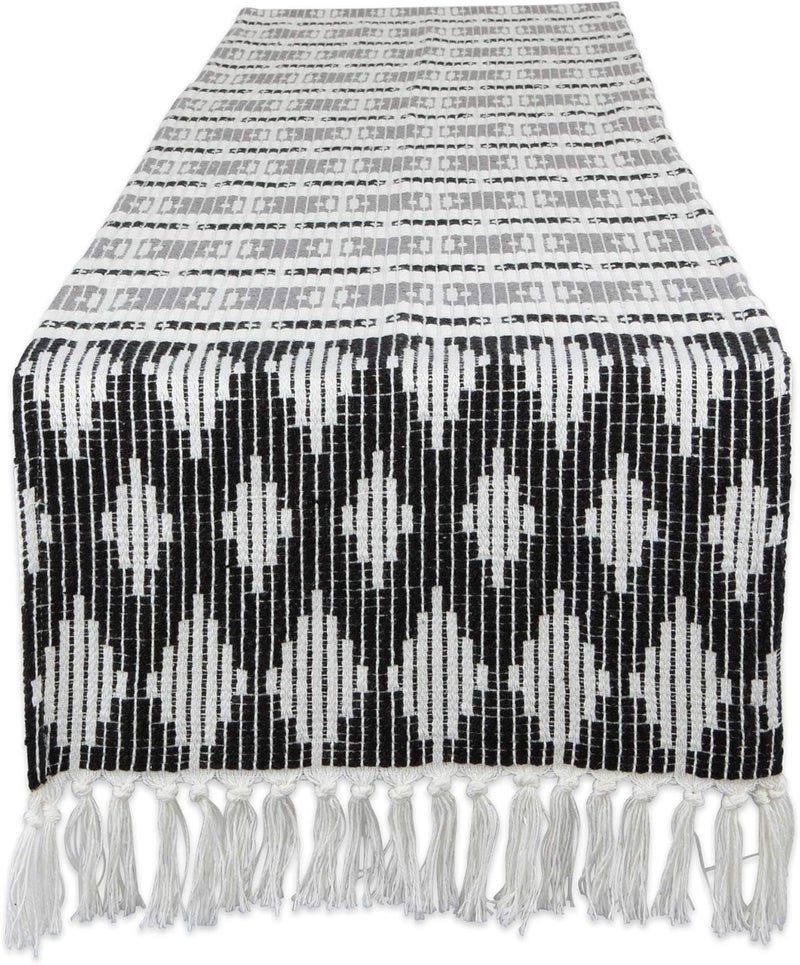 DII CAMZ11274 Southwest Table Runner, Black/Gray - Image 1