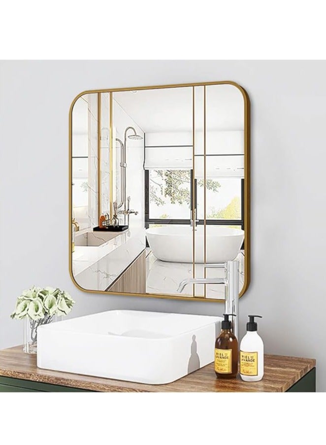 Bathroom Mirror,Full Length Mirror,Wall Mounted Mirror,Makeup Mirror,Dressing Mirror,Frame Mirror for Bathroom Living Room Bedroom (60*60CM)
