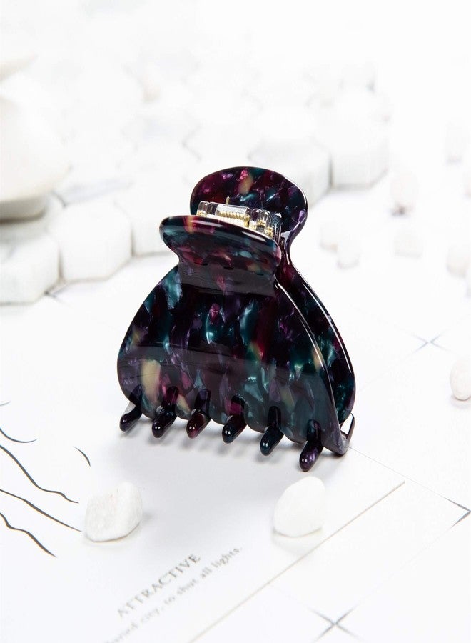 Prettyou Handmade Celluloid Acetate French Design Barrettes Tortoise Shell Claws Hair Claw Luxury Fashion Accessories Hair Clip for Women (Black) - Image 2