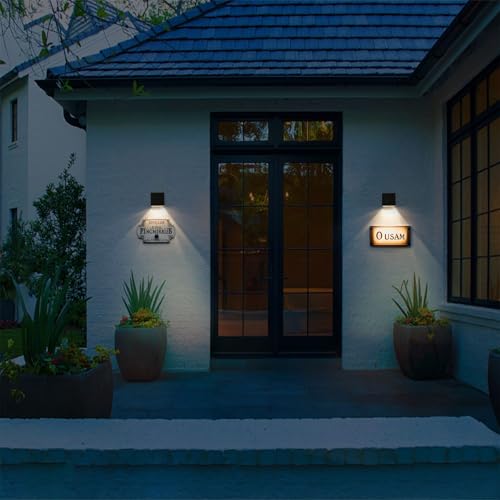 Ousam Led Solar Wall Lights Outdoor Waterproof Solar Fence Light LED Downlights with Warm White & RGB Modes for House Numbers, Address, Mailbox, Deck 2 Pack - Image 4