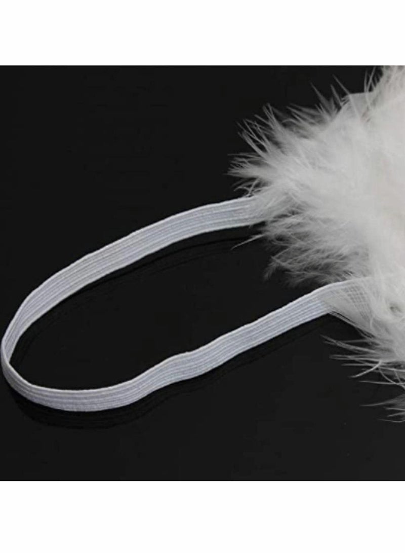 Barakah Newborn Baby Photography Prop Outfits Feather Wings with Headband Set - Image 5