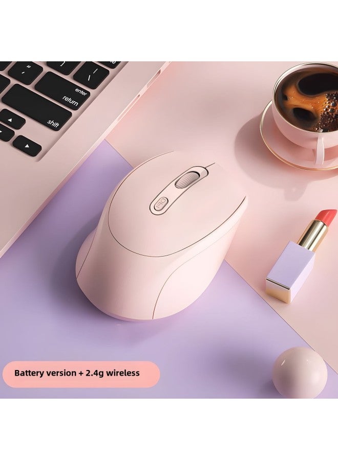 Business Lenovo Game Mouse Founder For Office E-sports Genuine Goods Notebook Notebook Computer Official Wireless Bluetooth-Specification:Battery Version—vitality Pink Qingying 2.4g Wireless Version★Silent Button Qingying—official Standard  - Image 1