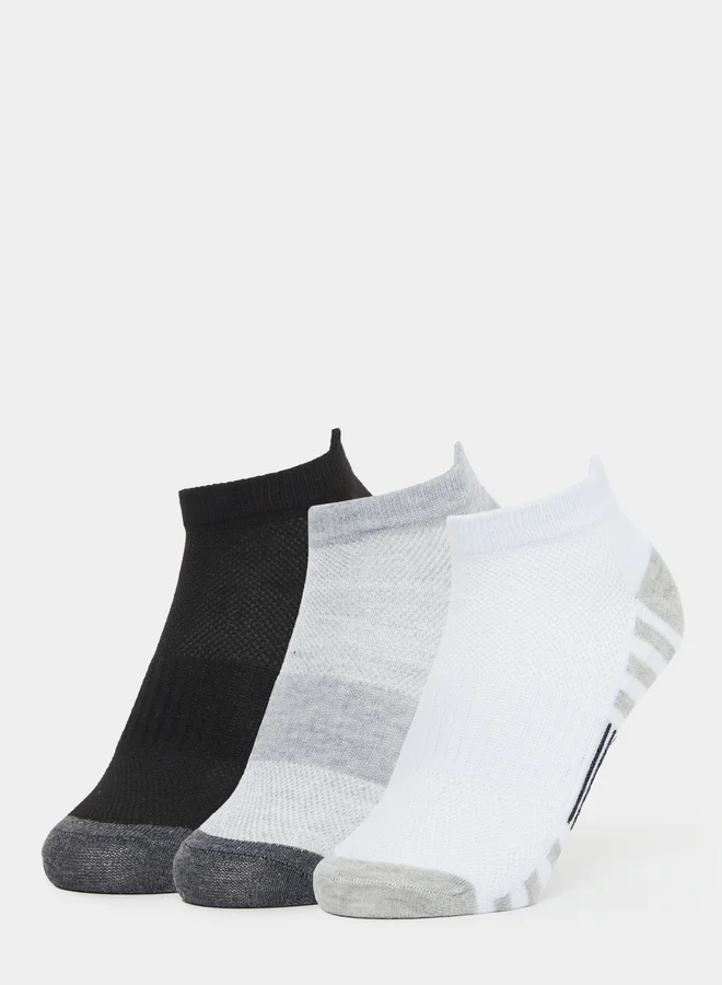 Pack of 3 - Contrast Detail Ankle Socks