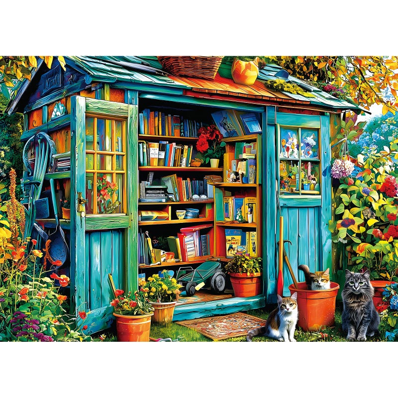 Blueforest Puzzles for Adults 1000 Pieces Cozy Garden Shed Jigsaw Puzzle Impossible Hard Difficult Challenging Family Puzzles for Adults 275x197 Inches Pretty Art Puzzle - Image 3
