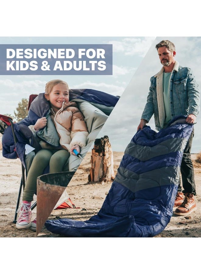 MalloMe Sleeping Bags for Adults Cold Weather & Warm - Backpacking Camping Sleeping Bag for Kids 10-12, Girls, Boys - Lightweight Compact Camping Essentials Gear Accessories Hiking Sleep Must Haves - Image 5