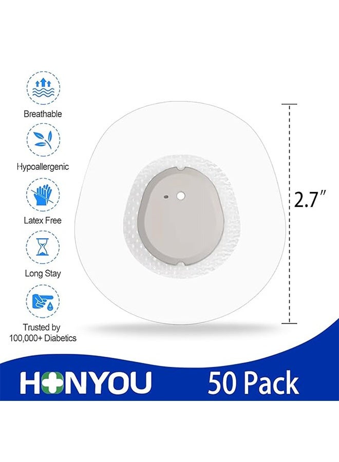 إم إكس إن 30Pcs G7 Adhesive Patches, G7 Adhesive Patches waterproof, Transparent CGM Protection Tape 10 Days Long Stay Free Latex-Free Breathable Sweat-proo Hypoallergenic (باللغة الألمانية) - Image 2