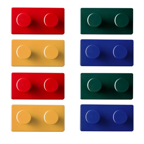OULIGET Plastic Creative Adhesive Coat Hook,4 Pieces Interesting Hook for Coat, Scarf, Hat, Towel,Key, Bag, Utility Hook for Wall Hanging Decorations,4 Colors. - Image 1