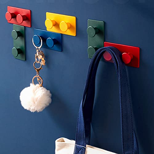 OULIGET Plastic Creative Adhesive Coat Hook,4 Pieces Interesting Hook for Coat, Scarf, Hat, Towel,Key, Bag, Utility Hook for Wall Hanging Decorations,4 Colors. - Image 5