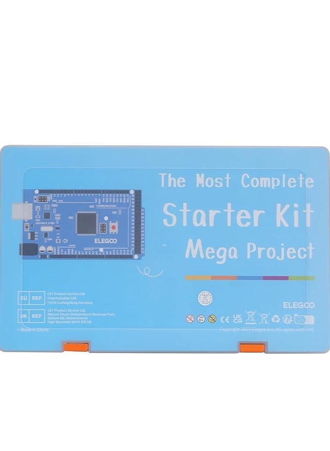 ELEGOO - ELEGOO Mega R3 Starter Kit for Arduino Project Ultimate Starter Kit with German Tutorial, MEGA R3 Microcontroller and Lots of Electronic Accessories - Image 1