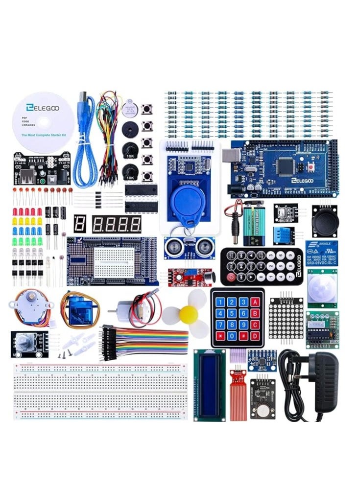 ELEGOO - ELEGOO Mega R3 Starter Kit for Arduino Project Ultimate Starter Kit with German Tutorial, MEGA R3 Microcontroller and Lots of Electronic Accessories - Image 1
