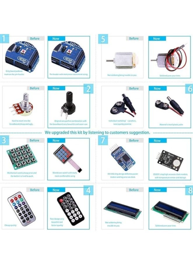 ELEGOO - ELEGOO Mega R3 Starter Kit for Arduino Project Ultimate Starter Kit with German Tutorial, MEGA R3 Microcontroller and Lots of Electronic Accessories - Image 1