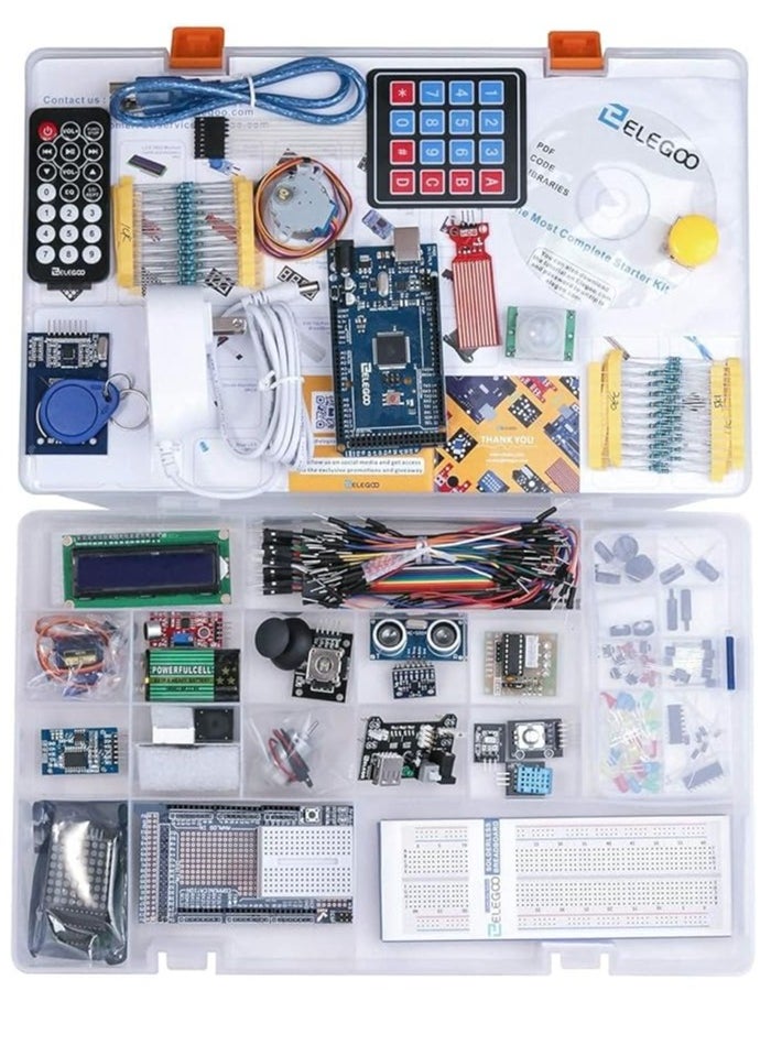 ELEGOO - ELEGOO Mega R3 Starter Kit for Arduino Project Ultimate Starter Kit with German Tutorial, MEGA R3 Microcontroller and Lots of Electronic Accessories - Image 1