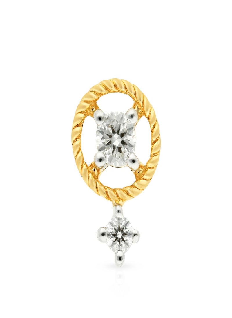 Malabar Gold and Diamonds - 18 Carat 750 Purity Yellow Diamond Nosepin MNGNNP0282YVVSVS-GH for Women - Image 1