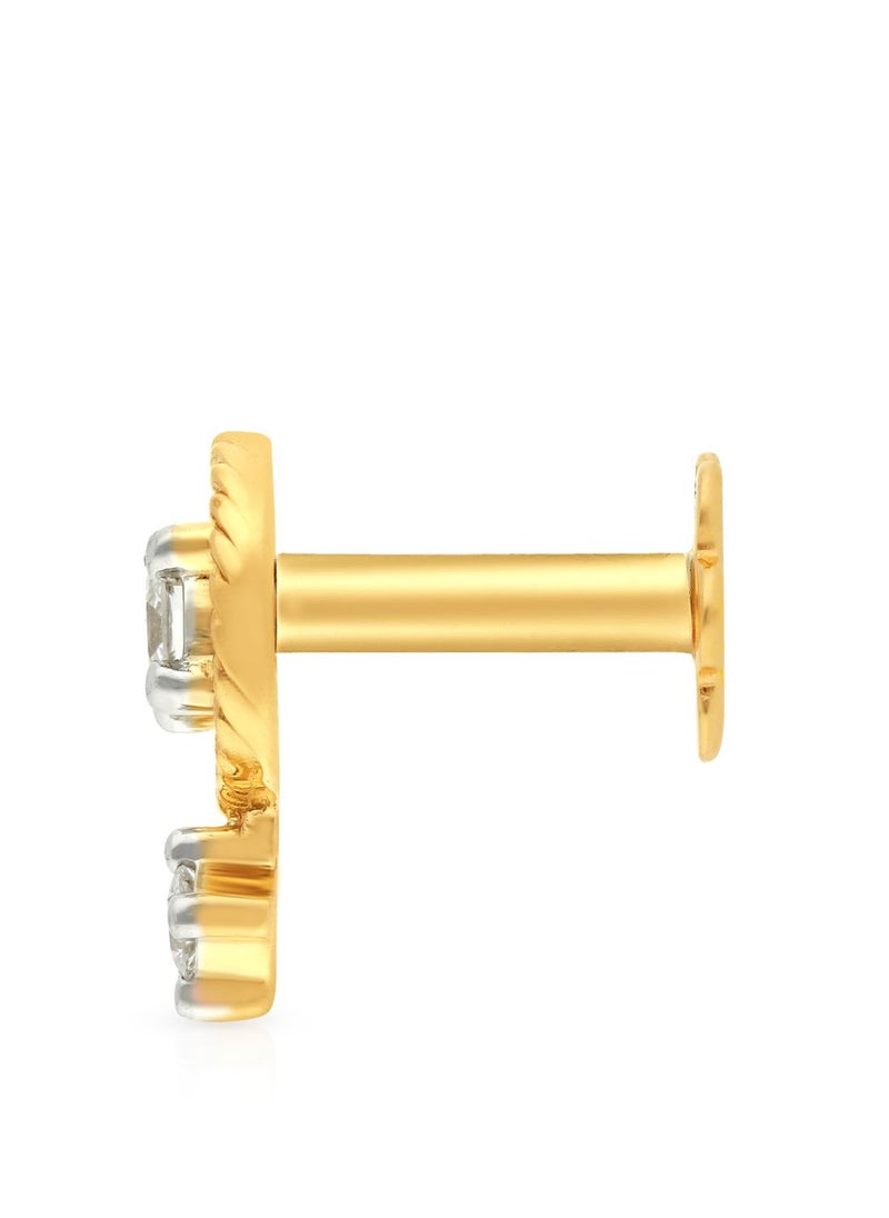 Malabar Gold and Diamonds - 18 Carat 750 Purity Yellow Diamond Nosepin MNGNNP0282YVVSVS-GH for Women - Image 1