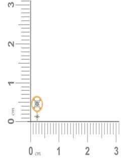 Malabar Gold and Diamonds دبوس أنف مرصع بماس أصفر نقي 18 قيراطًا 750 درجة MNGNNP0282YVVSVS-GH للنساء  - Image 4