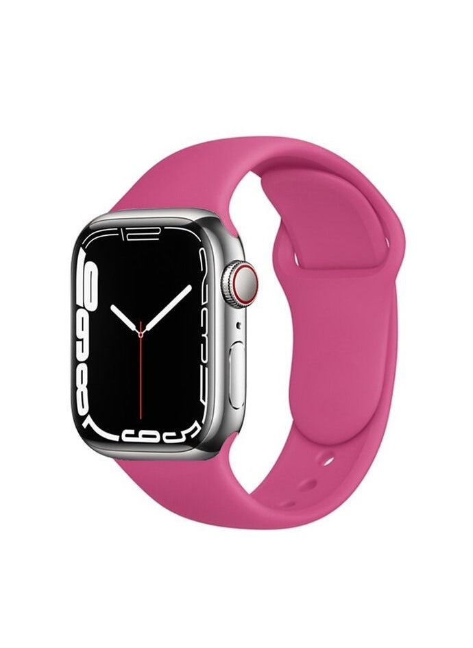 Generic - Apple Watch Band 45mm 44mm 42mm Soft Silicone Sport Band Replacement Wrist Strap Compatible for iWatch Apple Watch Series 7/SE/6/5/4/3/2/1 (45mm/44mm/42mm) - Image 1