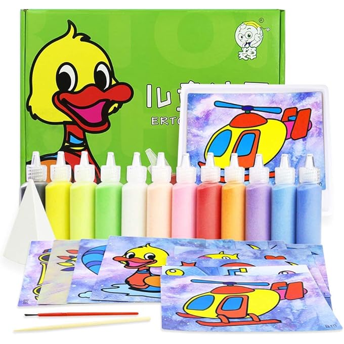 Cool Baby Kids Drawing Board Sets, Diy Sand Painting Toys For Children Bubble Sand Handmade Picture Boy (12 Pictures)