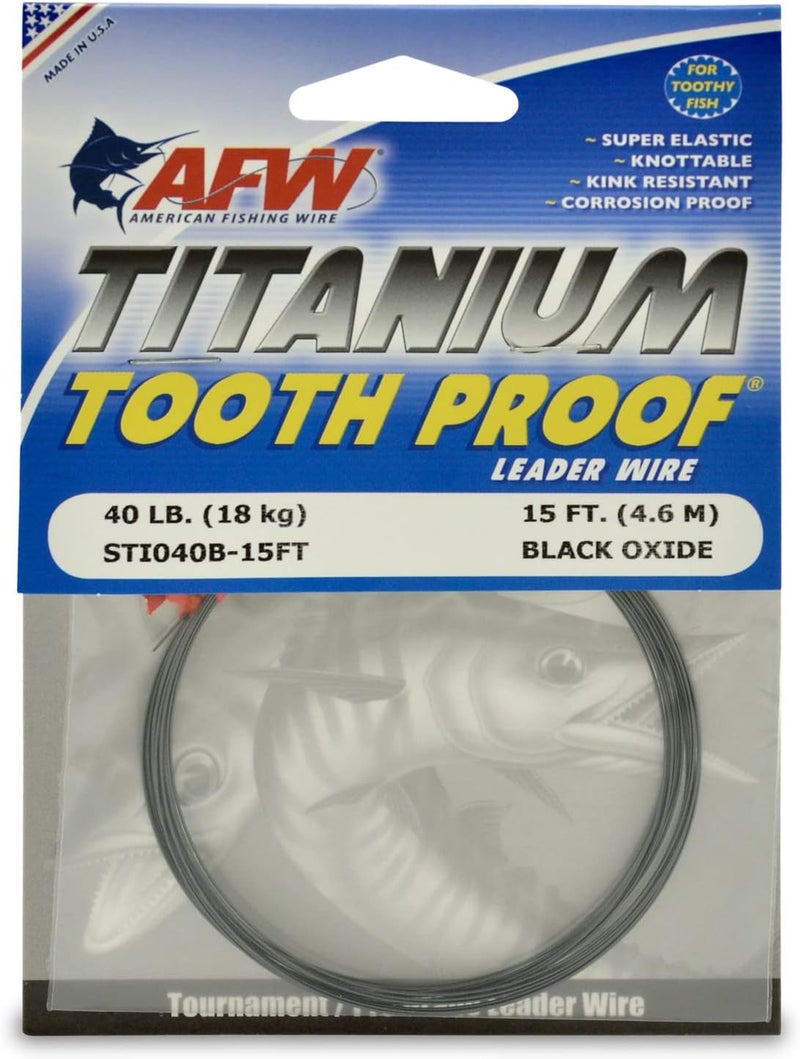 AFW Titanium Tooth Proof, Single Strand Leader Wire - Image 1