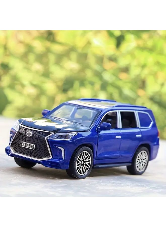 White Alloy Pull Back Off Road SUV Toy Car Manual No Battery Durable Collectible Gift - Image 4