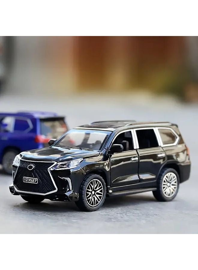 White Alloy Pull Back Off Road SUV Toy Car Manual No Battery Durable Collectible Gift - Image 2