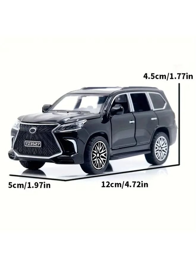 White Alloy Pull Back Off Road SUV Toy Car Manual No Battery Durable Collectible Gift - Image 3