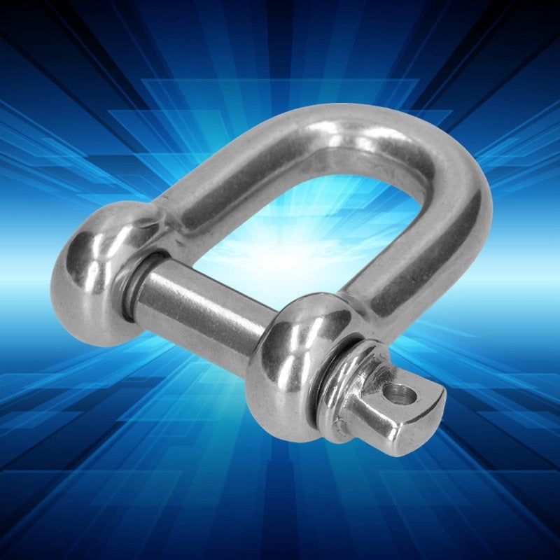 D Ring Anchor Shackle: 304 Stainless Steel Screw Pin, Corrosion Resistant - Heavy Duty Chain Connector for Industrial Marine Land Lifting - Image 2