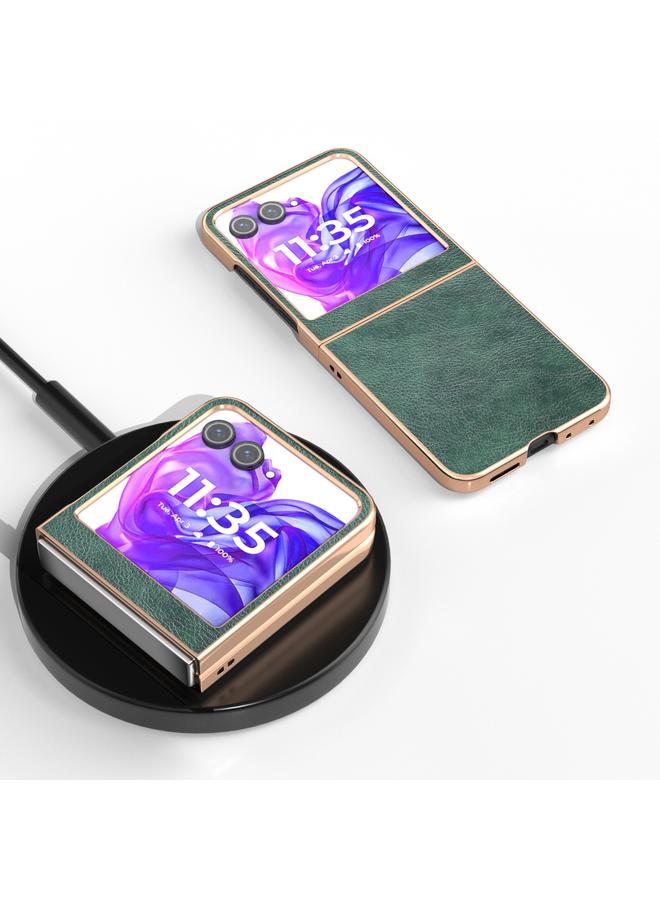 اس-توب جراب لهاتف موتورولا رازر 50 / رازر 60، جراب هاتف من البولي يوريثان مطلي بالكهرباء النانوية بلونين من نسيج الليتشي - Image 2