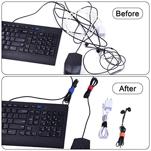 Wisdompro 50 Pack 6 Inches Hook and Loop Cable Ties, Self-gripping Fastening Cord Strap by Wisdompro - Reusable, Durable Functional Ties to Keep Your Home, Office, Workspace from Tangled Messes of Cords - Image 5